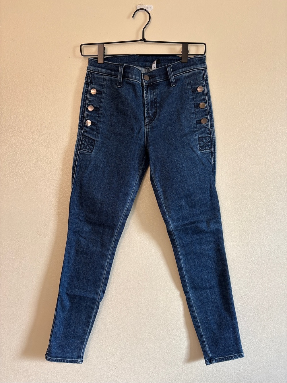 J Brand Zion Button Pocket Mid-Rise Skinny Jeans - Women’s size 25